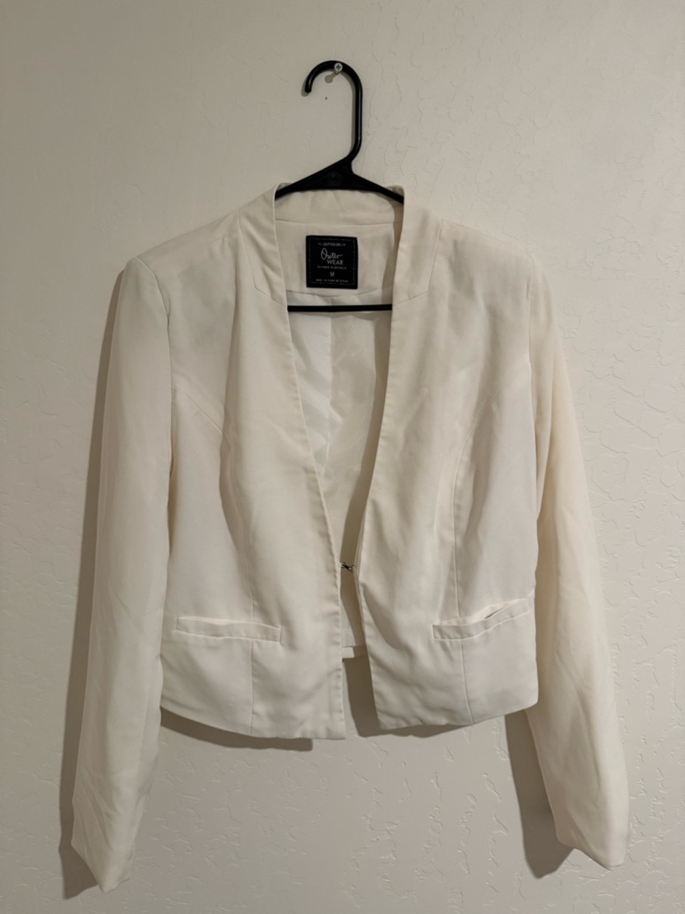 Cotton On Cream Open-Front Women’s Blazer